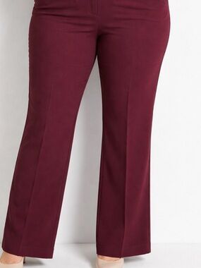 Talbots Wide-Leg Pants in Burgundy